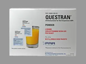 Questran 4 gram powder for susp in a packet