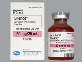Ellence 50 mg/25 mL intravenous solution