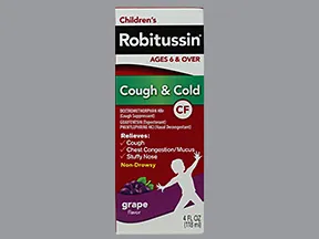 Robitussin Cough and Cold CF 2.5 mg-5 mg-50 mg/5 mL oral liquid