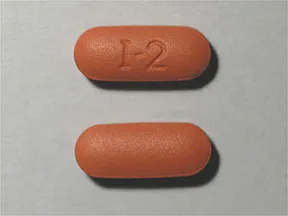This medicine is a brown, oblong, film-coated, tablet imprinted with "I-2".