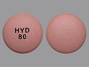 Hysingla ER 80 mg tablet, crush resistant, extended release