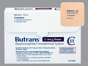 Butrans 5 mcg/hour transdermal patch