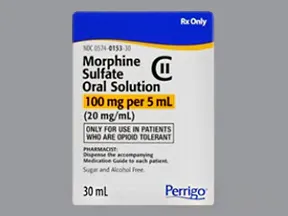 morphine concentrate 100 mg/5 mL (20 mg/mL) oral solution