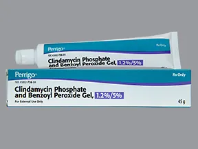 clindamycin 1.2 % (1 % base)-benzoyl peroxide 5 % topical gel