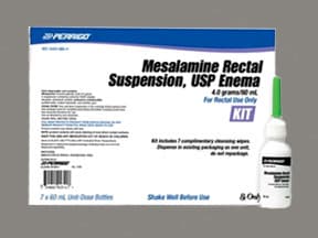 mesalamine rectal susp enema with cleansing wipes 4 gram/60 mL kit