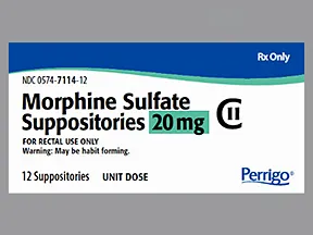 morphine 20 mg rectal suppository