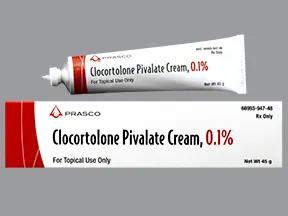clocortolone pivalate 0.1 % topical cream