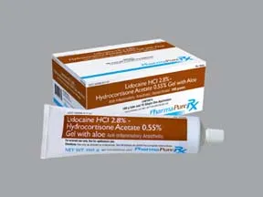 lidocaine-hydrocortisone-aloe vera 2.8 %-0.55 % rectal gel