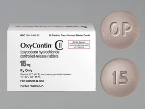 This medicine is a gray, round, film-coated, tablet imprinted with "OP" and "15".