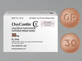 OxyContin 30 mg tablet,crush resistant,extended release