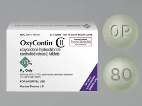 OxyContin 80 mg tablet,crush resistant,extended release