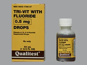 Tri-Vitamin With Fluoride 0.5 mg fluoride (1.1 mg)/mL oral drops