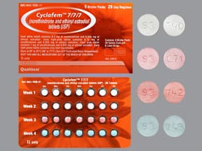 Cyclafem 7/7/7 (28) 0.5 mg/0.75 mg/1 mg-35 mcg tablet