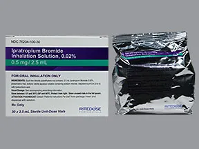 ipratropium bromide 0.02 % solution for inhalation