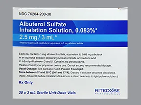 albuterol sulfate dosage for nebulizer