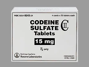 codeine sulfate 15 mg tablet
