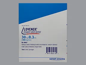Lovenox 30 mg/0.3 mL subcutaneous syringe