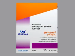 enoxaparin 60 mg/0.6 mL subcutaneous syringe