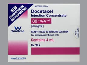 docetaxel 80 mg/4 mL (20 mg/mL) intravenous solution