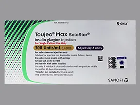 Toujeo Max U-300 SoloStar 300 unit/mL (3 mL) subcutaneous insulin pen