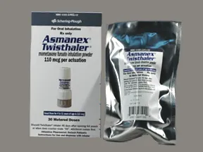Asmanex Twisthaler 110 mcg/actuation(30 doses) breath activated inhalr