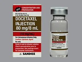 docetaxel 80 mg/8 mL (10 mg/mL) intravenous solution