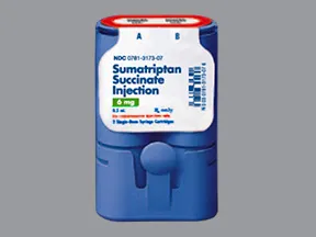 sumatriptan 6 mg/0.5 mL subcutaneous cartridge (refill)