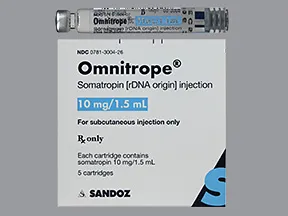Omnitrope 10 mg/1.5 mL (6.7 mg/mL) subcutaneous cartridge