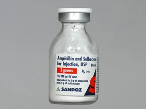 ampicillin-sulbactam 3 gram solution for injection