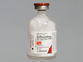 ceftazidime 2 gram solution for injection