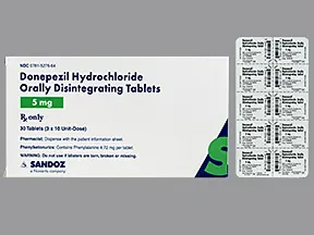 donepezil 5 mg disintegrating tablet