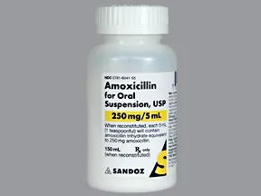 amoxicillin 250 mg/5 mL oral suspension