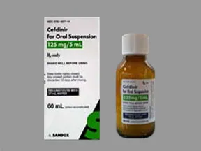 cefdinir 125 mg/5 mL oral suspension