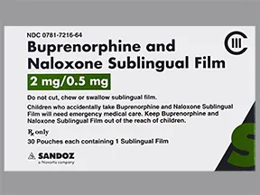 buprenorphine 2 mg-naloxone 0.5 mg sublingual film