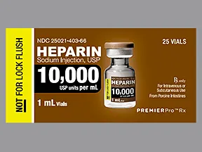 heparin (porcine) 10,000 unit/mL injection solution