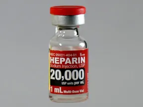 heparin (porcine) 20,000 unit/mL injection solution