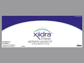Xiidra 5 % eye drops in a dropperette