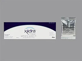 Xiidra 5 % eye drops in a dropperette