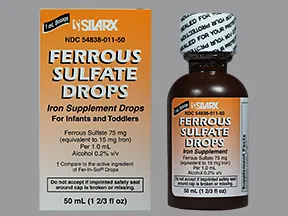 ferrous sulfate 15 mg iron (75 mg)/mL oral drops