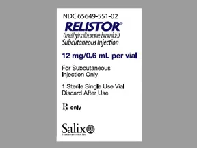 Relistor 12 mg/0.6 mL subcutaneous solution