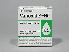Vanoxide-HC 5 %-0.5 % topical suspension
