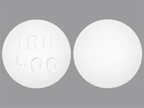 This medicine is a white, round, film-coated, tablet imprinted with "IBU  400".