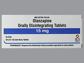 olanzapine 15 mg disintegrating tablet