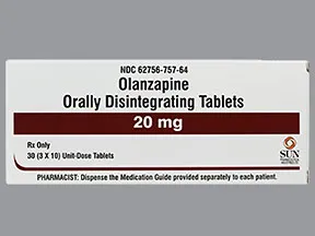 olanzapine 20 mg disintegrating tablet