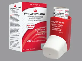 ProAir HFA 90 mcg/actuation aerosol inhaler