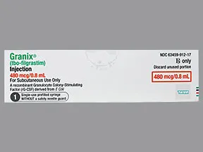 Granix 480 mcg/0.8 mL subcutaneous syringe