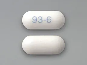 This medicine is a white, oblong, enteric-coated, tablet imprinted with "93-6".