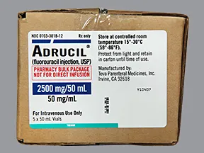 Adrucil 2.5 gram/50 mL intravenous solution