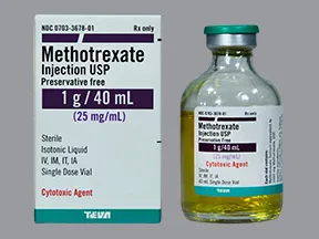 methotrexate sodium (PF) 25 mg/mL injection solution