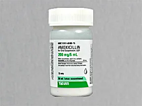 amoxicillin 200 mg/5 mL oral suspension
